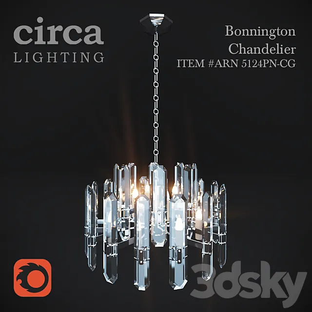 Chandelier Circa Bonnington Chandelier 3DModel Chandelier Circa Bonnington Chandelier 3DModel