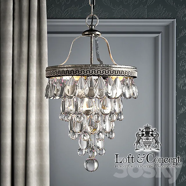 Chandelier Clarissa Glass Drop Pendant 25 3DModel Chandelier Clarissa Glass Drop Pendant 25 3DModel