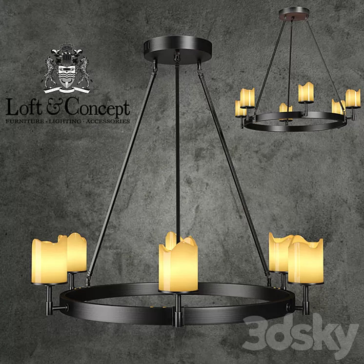 Chandelier Conne 6 3D Model Chandelier Conne 6 3D Model
