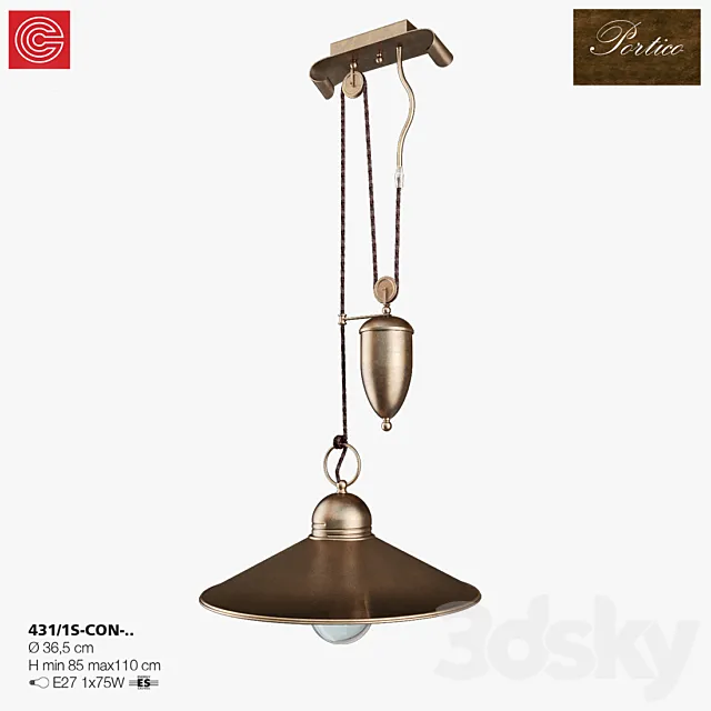 Chandelier Cremasco illuminazione. Portico art431 3DModel Chandelier Cremasco illuminazione. Portico art431 3DModel