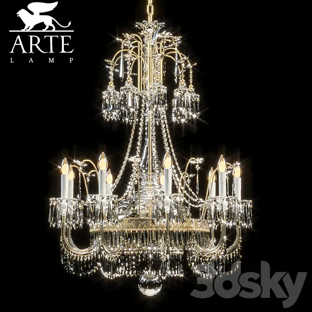 Chandelier Crystal lamp 3D Model Chandelier Crystal lamp 3D Model