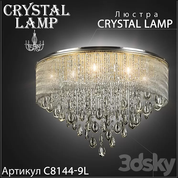 Chandelier Crystal lamp C8144-9L 3D Model