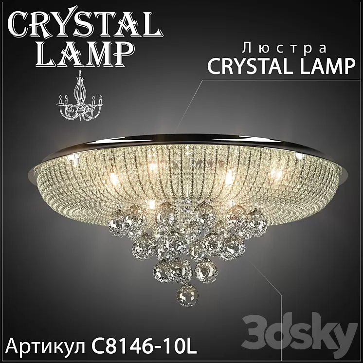 Chandelier Crystal lamp C8146-10L 3D Model