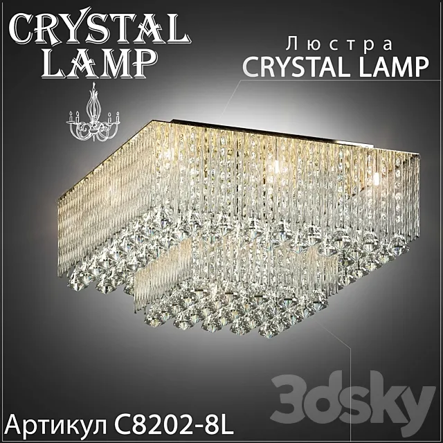 Chandelier Crystal lamp C8202-8L 3DModel