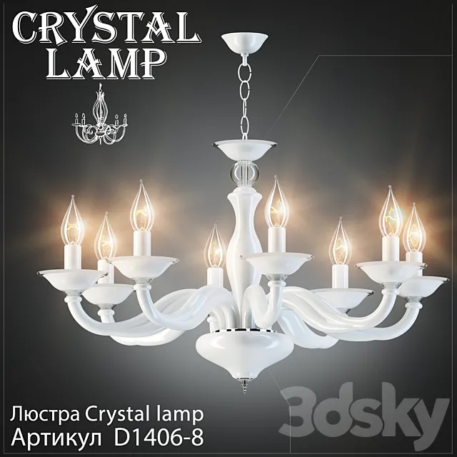 Chandelier Crystal Lamp D1406-8 3D Model Chandelier Crystal Lamp D1406-8 3D Model
