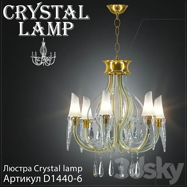 Chandelier Crystal Lamp D1440-6 3D Model Chandelier Crystal Lamp D1440-6 3D Model
