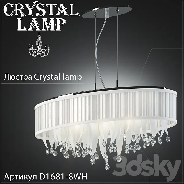 Chandelier Crystal Lamp D1681-8WH 3D Model Chandelier Crystal Lamp D1681-8WH 3D Model