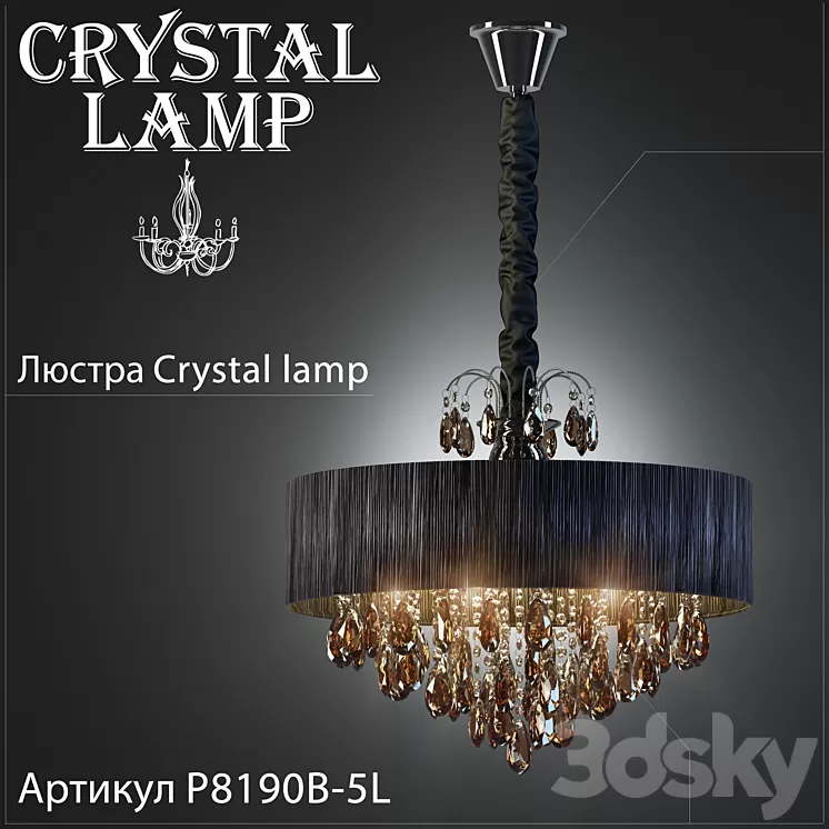 Chandelier Crystal Lamp P8190B-5L 3D Model