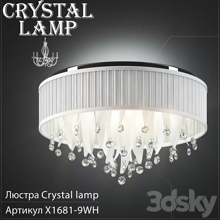 Chandelier Crystal Lamp X1681-9WH 3D Model