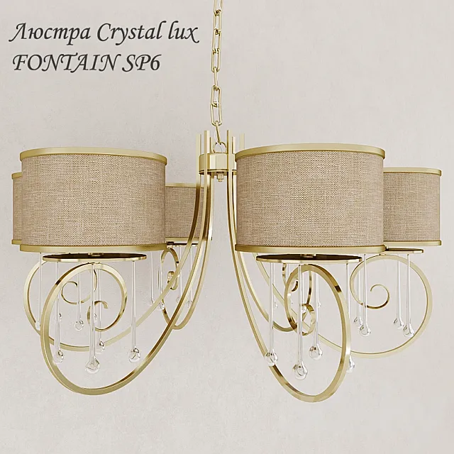Chandelier Crystal lux FONTAIN SP6 3DModel