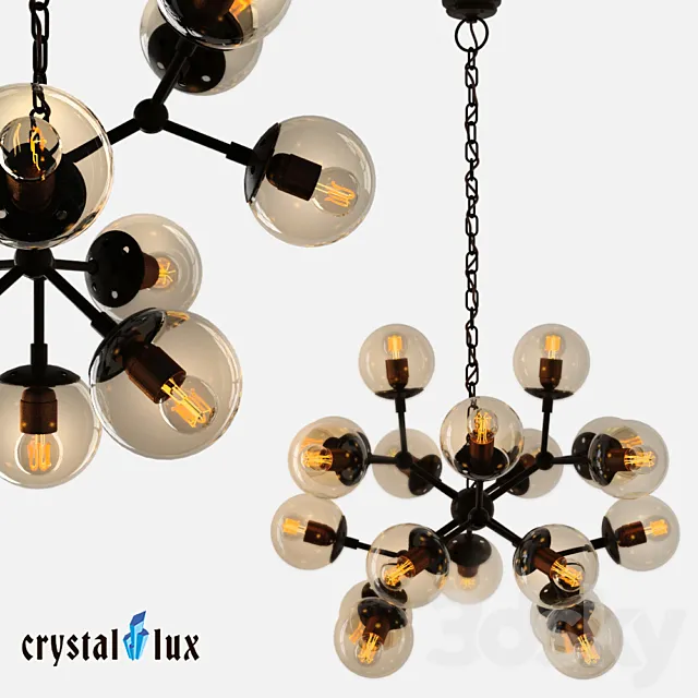 Chandelier Crystal Lux Medea 3D Model Chandelier Crystal Lux Medea 3D Model