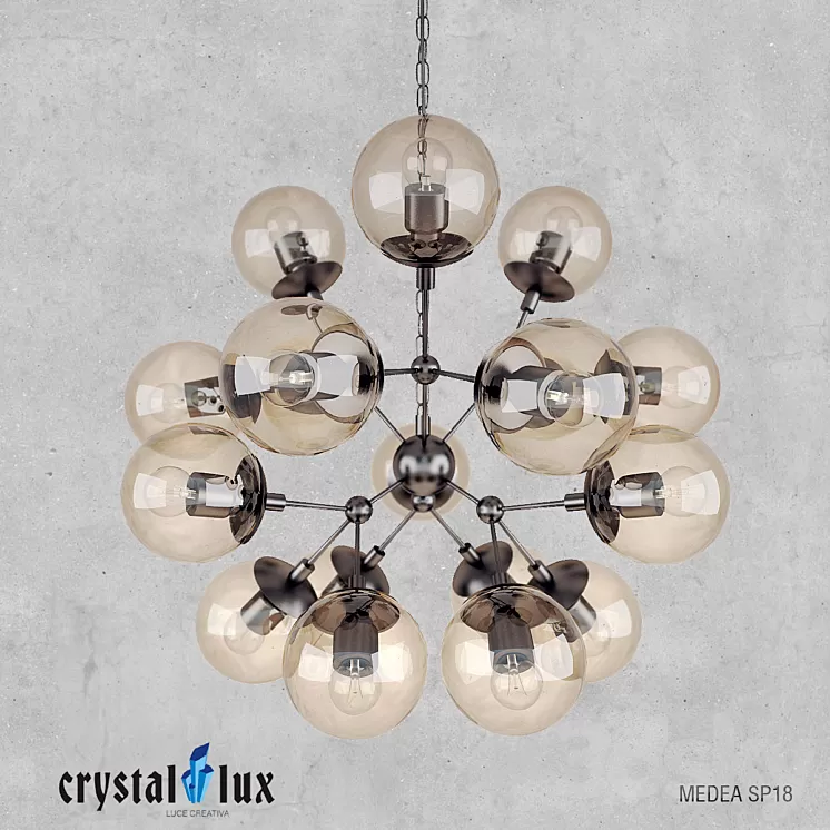 Chandelier Crystal Lux Medea SP18 3D Model Chandelier Crystal Lux Medea SP18 3D Model