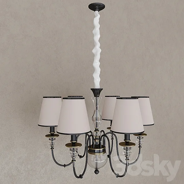 Chandelier Crystal Lux PALIO SP6 3DModel Chandelier Crystal Lux PALIO SP6 3DModel