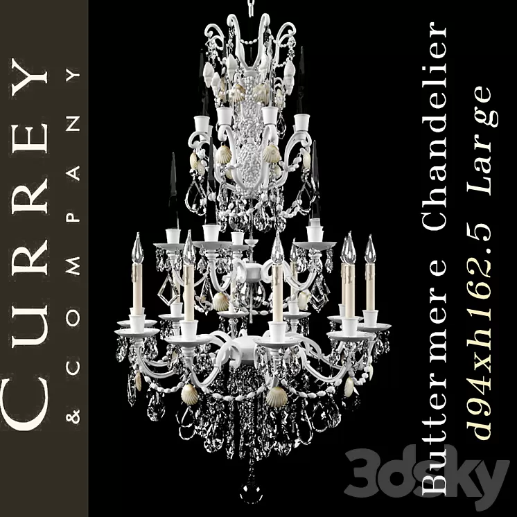 Chandelier Currey company Buttermere Chandelier Large 3D Model Chandelier Currey company Buttermere Chandelier Large 3D Model