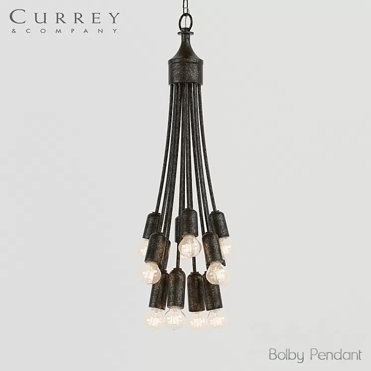 Chandelier Currey&Company Bolby Pendant 3D Model Chandelier Currey&Company Bolby Pendant 3D Model