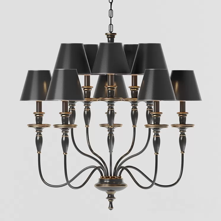Chandelier Dantone Home Glory DL1359-10BBZ 3D Model Chandelier Dantone Home Glory DL1359-10BBZ 3D Model