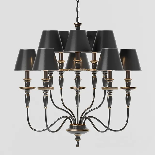 Chandelier Dantone Home Glory DL1359-10BBZ 3DModel Chandelier Dantone Home Glory DL1359-10BBZ 3DModel
