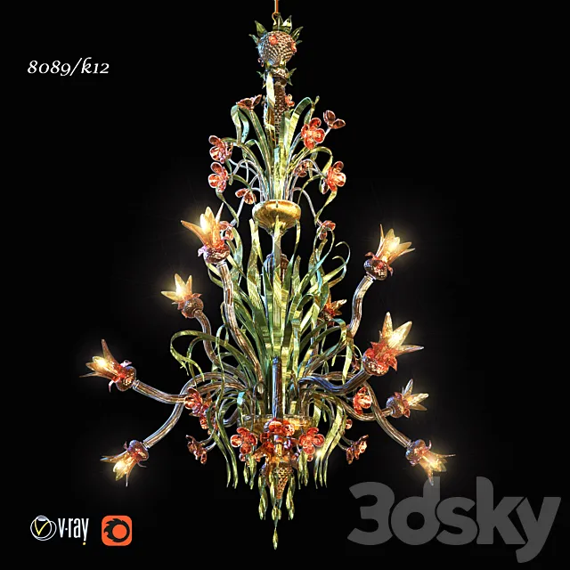 chandelier DeMajo 8089K12 3D Model