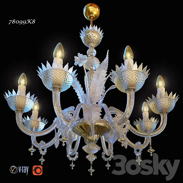 chandelier DeMajo 8099K8 3DModel