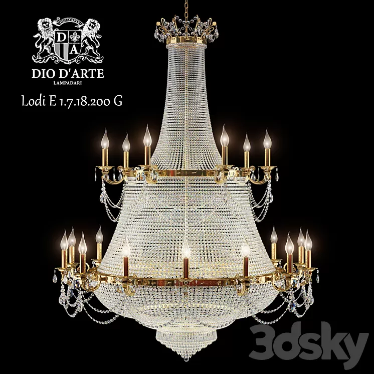 Chandelier Dio D'Arte 3D Model Chandelier Dio D'Arte 3D Model