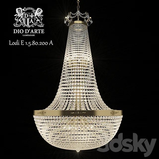 Chandelier Dio D’Arte Lodi E 1.5.80.200 A 3D Model Chandelier Dio D’Arte Lodi E 1.5.80.200 A 3D Model