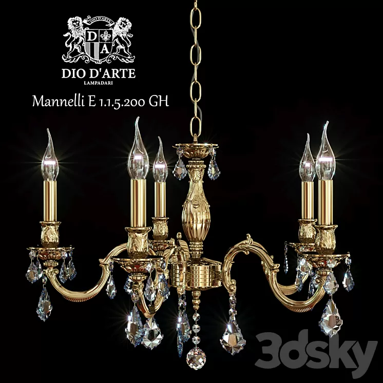 Chandelier Dio D'Arte Mannelli E 1.1.5.200 GH 3D Model