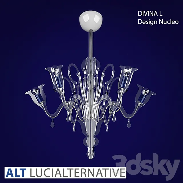 chandelier Divina L Design Nucleo 3D Model chandelier Divina L Design Nucleo 3D Model