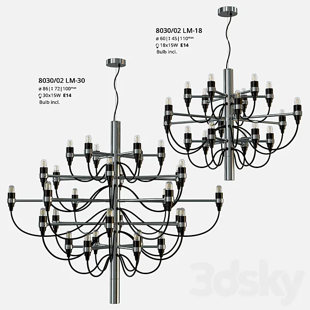 Chandelier Divinare Molto 3D Model