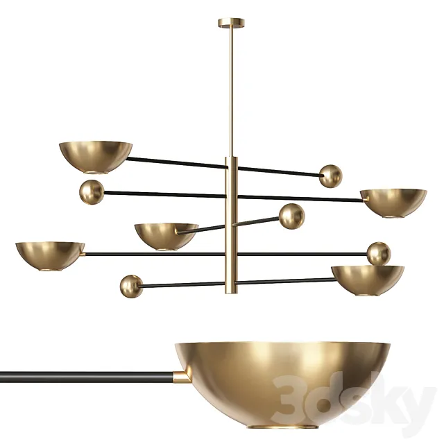 Chandelier Eichholtz Salinas 3D Model Chandelier Eichholtz Salinas 3D Model