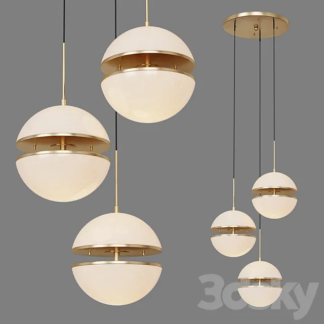 chandelier Eichholtz Spiridon Triple 3D Model