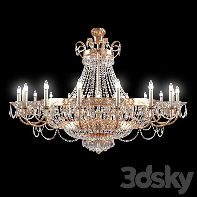 Chandelier Empire Crystal Chandelier 3D Model Chandelier Empire Crystal Chandelier 3D Model