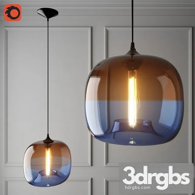 Chandelier encalmo-stamen pendant chocolate-sapphire 3D Model Download