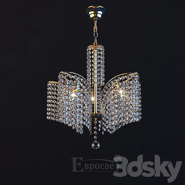 Chandelier Eurosvet 3122_5 3D Model Chandelier Eurosvet 3122_5 3D Model