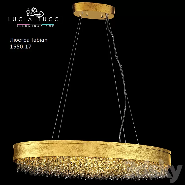 Chandelier fabian 1550.17 oro LED 3D Model Chandelier fabian 1550.17 oro LED 3D Model
