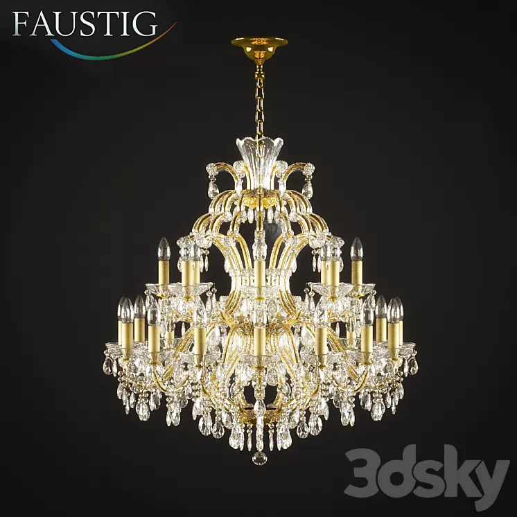 Chandelier Faustig 42000 \/ 26sws 3D Model Chandelier Faustig 42000 \/ 26sws 3D Model