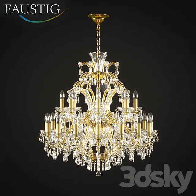 Chandelier Faustig 42000 _ 26sws 3D Model Chandelier Faustig 42000 _ 26sws 3D Model