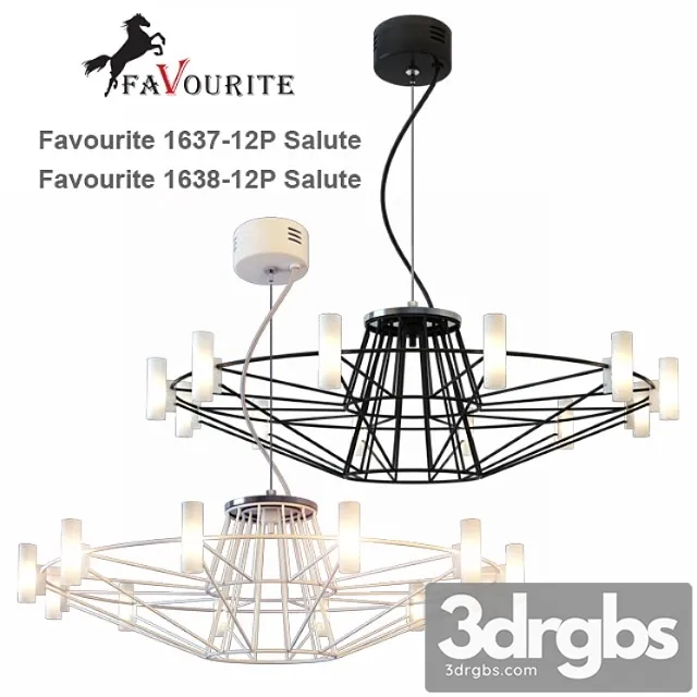 Chandelier favorite 1638-12p salute and favorite 1637-12p salute 3D Model Download