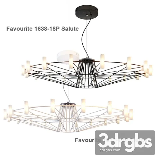 Chandelier favorite 1638-18p salute and favorite 1637-18p salute 3D Model Download