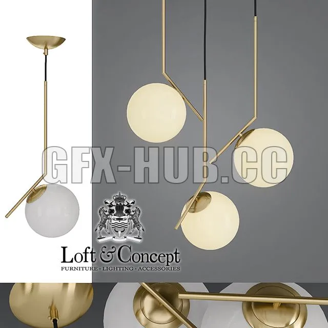 Chandelier Flos IC Lights 3D Model Chandelier Flos IC Lights 3D Model