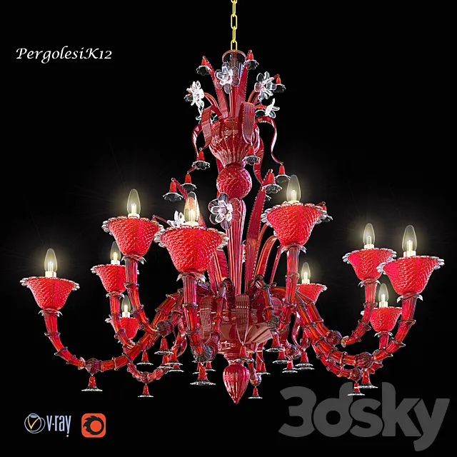 chandelier Formia PergolesiK12 3D Model