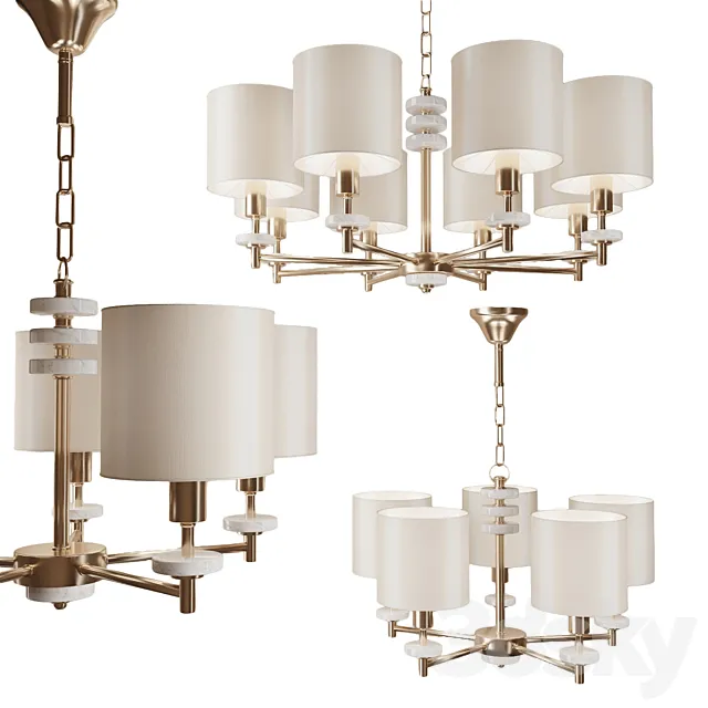 Chandelier Freya Tiana FR5015PL-05G and FR5015PL-08G 3D Model Chandelier Freya Tiana FR5015PL-05G and FR5015PL-08G 3D Model