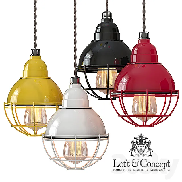 Chandelier Garage Retro Color Light 3DModel Chandelier Garage Retro Color Light 3DModel