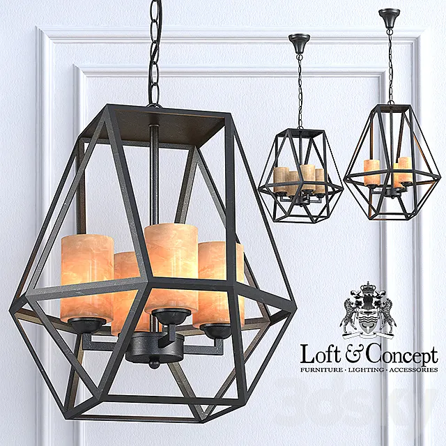 Chandelier Gem Hanging Light Fixture marble 3DModel Chandelier Gem Hanging Light Fixture marble 3DModel