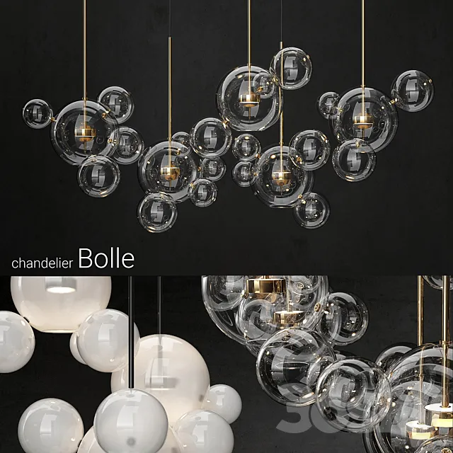 Chandelier Giopato & Coombes Bolle 24 lights 2 3D Model Chandelier Giopato & Coombes Bolle 24 lights 2 3D Model
