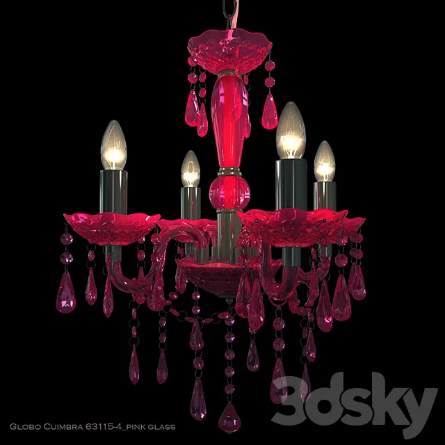 Chandelier Globo Cuimbra (4 lamps) 3DModel Chandelier Globo Cuimbra (4 lamps) 3DModel