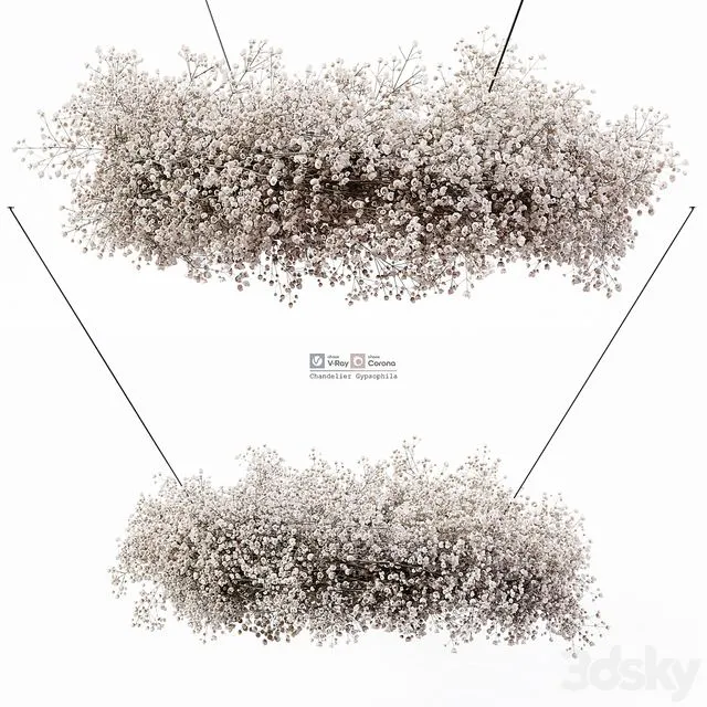 Chandelier Gypsophila 3D Model Chandelier Gypsophila 3D Model