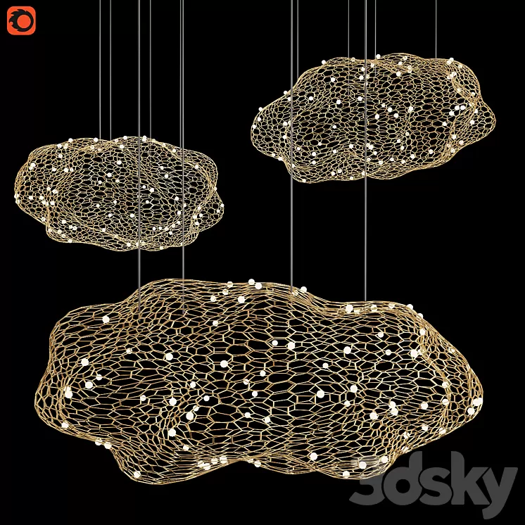 Chandelier Hanging Clouds 3D Model Chandelier Hanging Clouds 3D Model