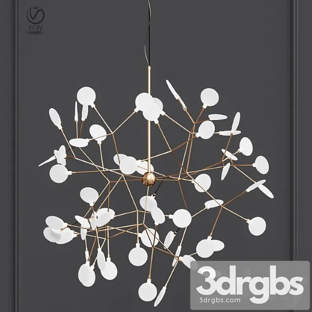 Chandelier heracleum gold 3D Model Download
