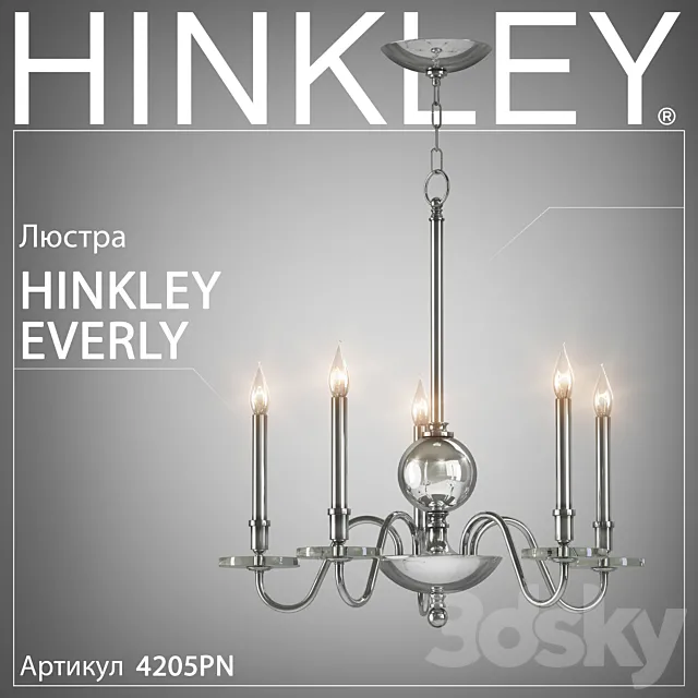 Chandelier Hinkley Everly 4205PN 3D Model Chandelier Hinkley Everly 4205PN 3D Model