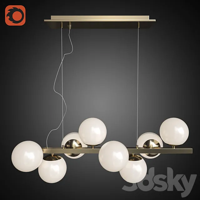 Chandelier Horizontal atom pendant 3DModel Chandelier Horizontal atom pendant 3DModel